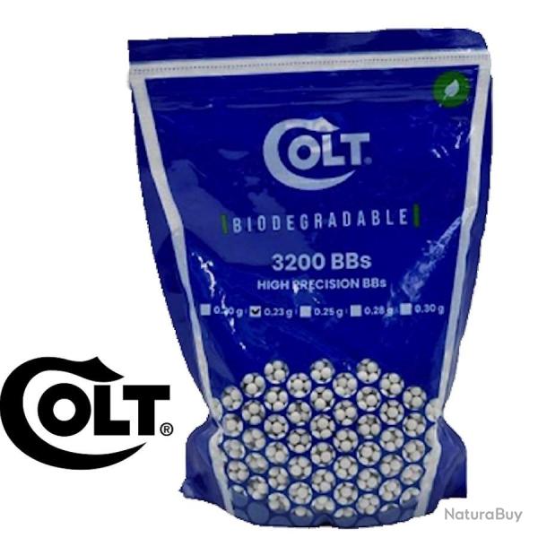 Billes Airsoft Bio 0.23g Colt Cybergun - 3200 BBs 6mm