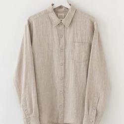 Chemise en pur lin pour homme S-M (small medium) beige lin
