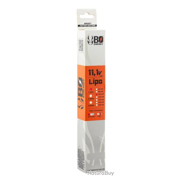 1 stick batterie Lipo 3S 11.1V 1000mAh 25C 1 stick - 1000mAh 25C - T-Dean