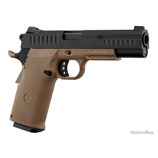 R�plique airsoft KJ Works KP-08 gaz full metal KJ Works Hi-Capa 5.1 - Tan