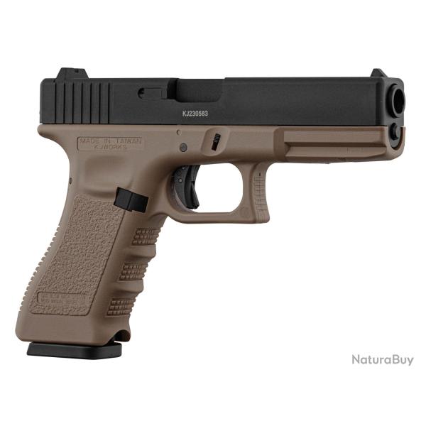 R�plique airsoft KJ Works KP-18 full auto gaz metal slide KP-18 full auto - TAN