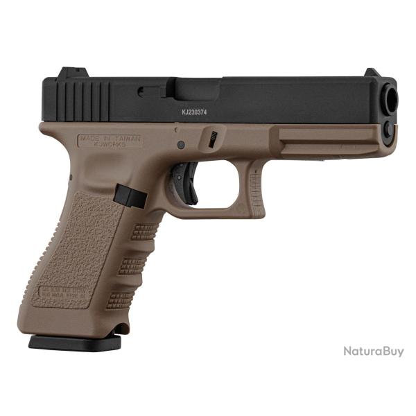 R�plique airsoft KJ Works KP-17 metal slide KJ Works KP17 - Tan