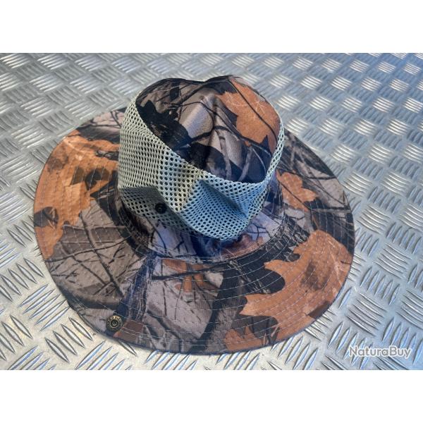 Chapeau camouflage protection solaire maille respirante chasse peche camping randonne jungle