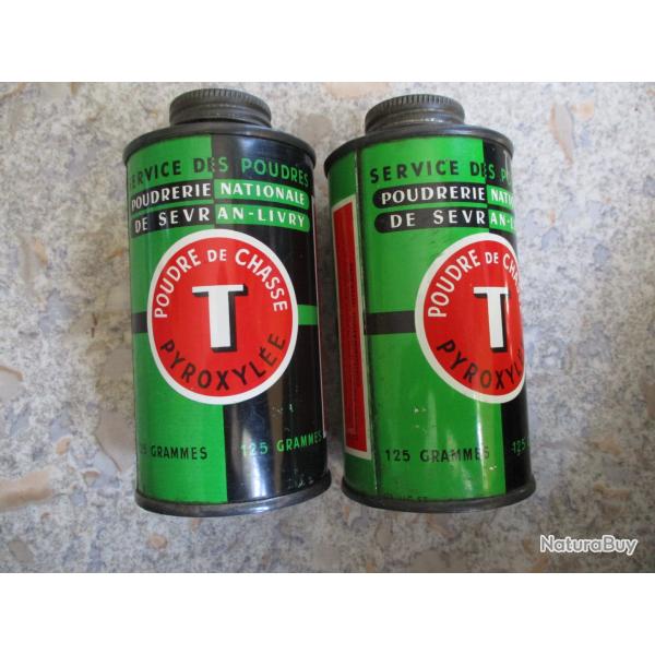 2 bidons vide de poudes T
