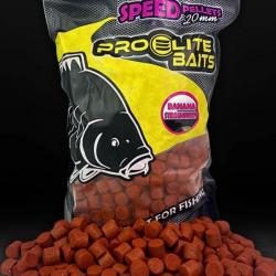 Speed Pellets 20mm 4.5kg pro &eacute;lite baits banana strawberry