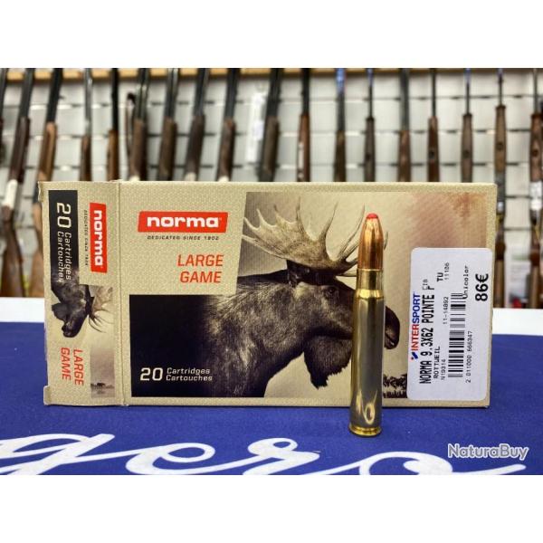 BALLES NORMA POINTE PLASTIQUE 9.3X62 285GR (18.5G)