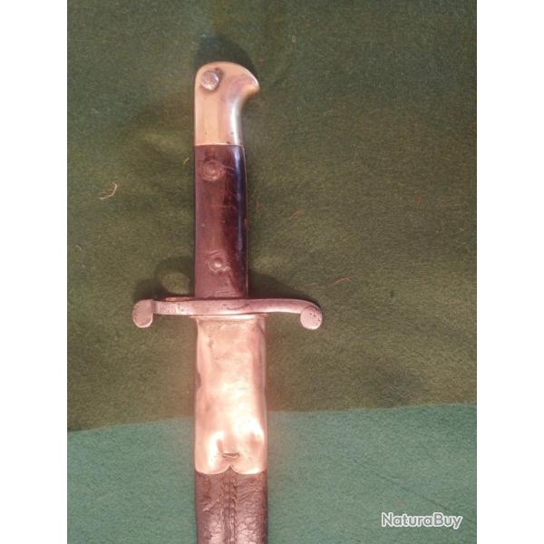 Bayonnette  Sabre  " Yatagan"  pour Carabine  Snider Enfield deux  bandes M  1853