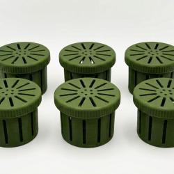 lot de 6 boites porte app&acirc;ts pour balances a &eacute;crevisses/crevettes/crabes