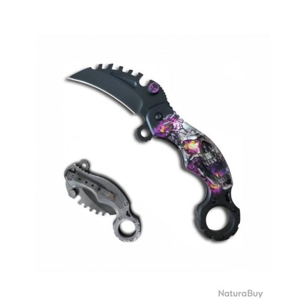 COUTEAU KARAMBIT TETE DE MORT 6.1 CM