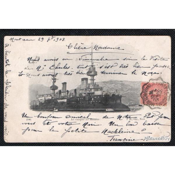 CPA - Marine Militaire- Le Cuirasse Le Mass�na  N�3585