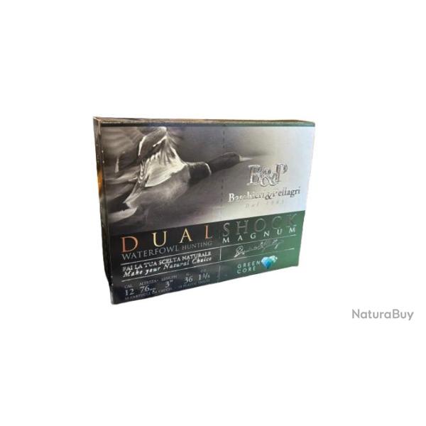 Cartouches B&P dual shock 36 magnum green core 12/76 5+3