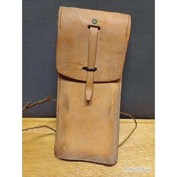 Ancien porte-chargeur militaire fran�ais cuir pour PM MAT 49 - Alg�rie - NEUF