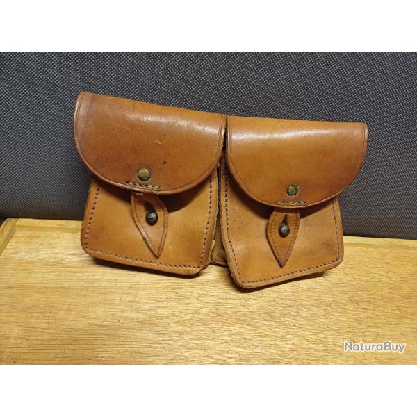 Ancienne cartouchi�re militaire en cuir pour MAS 36 / MAS 49-56 - NEUVE DE STOCK