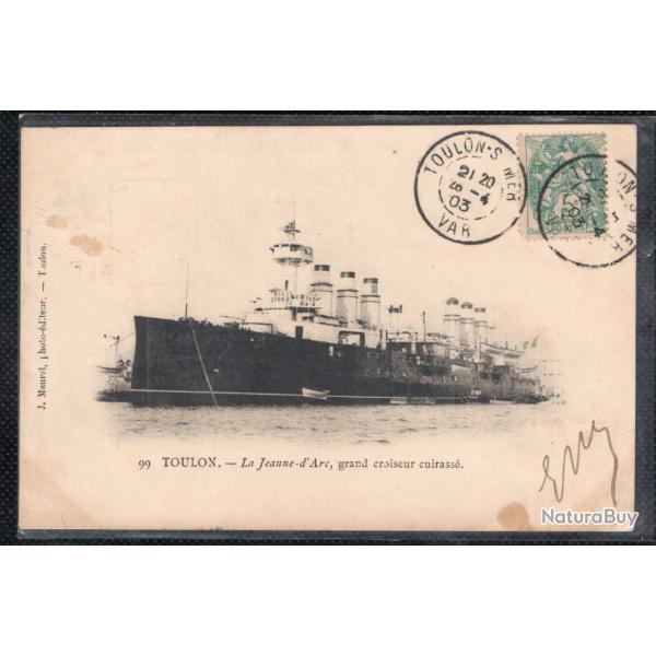 CPA - Marine Militaire - TOULON - La Jeanne - d'Arc, grand croiseur cuirasse N�3592