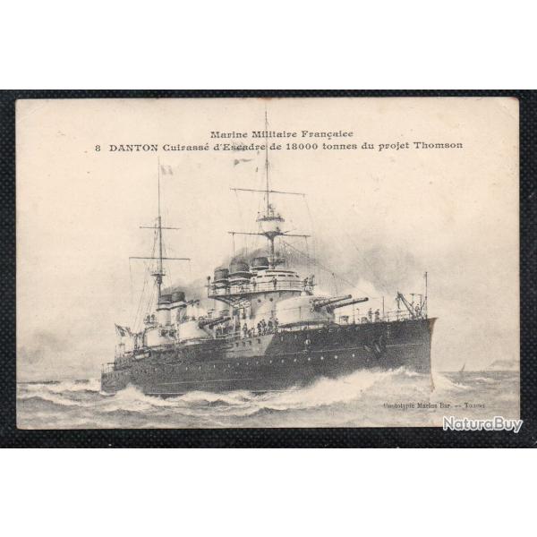 CPA - Marine Militaire Fran�ais - DANTON cuirasse d'Escadre de 18000 tonne du projet Thomson N�3601