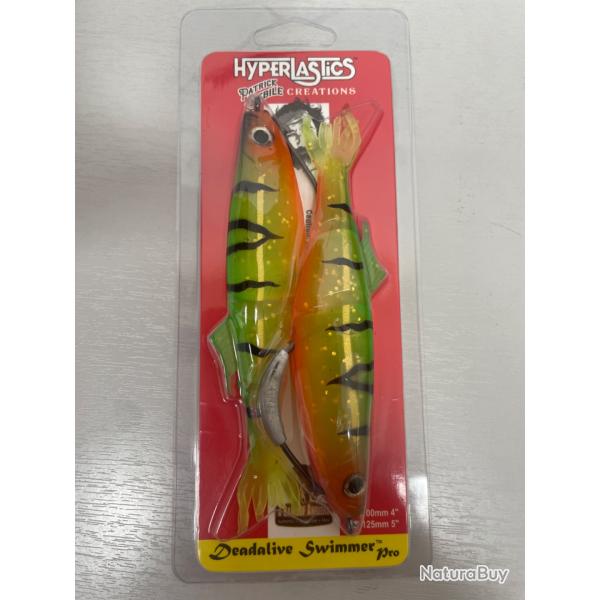 !! OPE -70%!! LEURRE HYPERLASTICS DEADALIVE SWIMMER PRO 5'� col fire tiger
