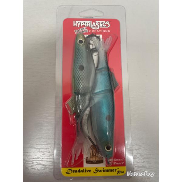 !! OPE -70%!! LEURRE HYPERLASTICS DEADALIVE SWIMMER PRO 5'� col de through Green back