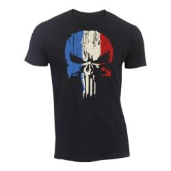 T shirt Punisher France noir