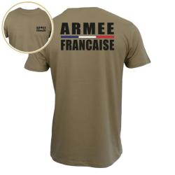 T shirt militaire arm&eacute;e fran&ccedil;aise coyote tan 100 coton