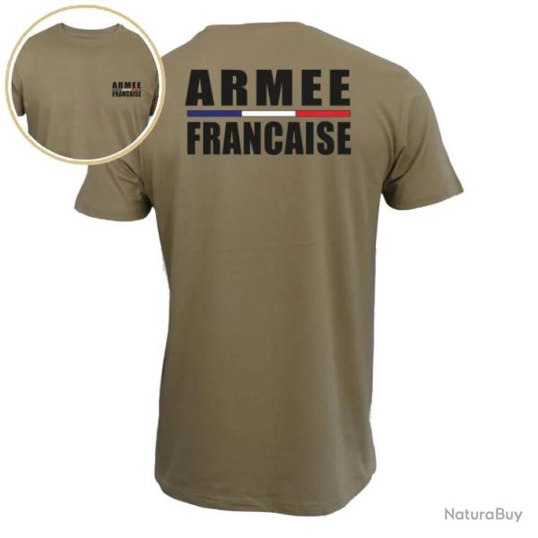 T shirt militaire arm�e fran�aise coyote tan 100 coton