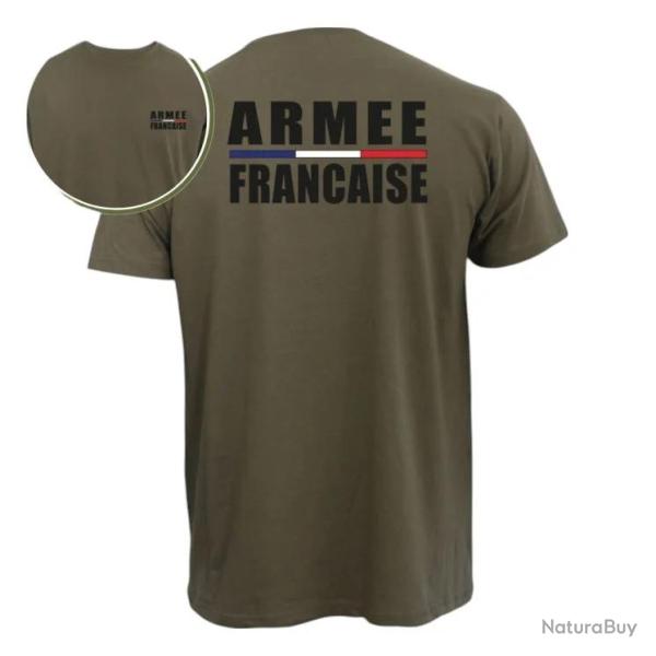 T shirt militaire kaki 100 coton Arm�e Fran�aise