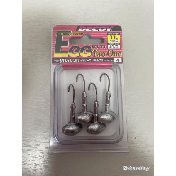 !! OPE -70%!! T�TE PLOMB�E DECOY VJ-73 EGG TWO-ONE 11gr 1/0