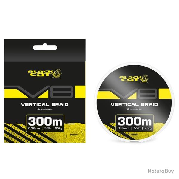 Tresse Black Cat V8 Vertical Braid 300m 300m 37kg 41/100
