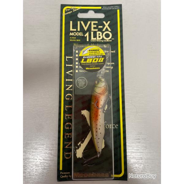 !! OPE -70%!! LEURRE MEGABASS LIVE-X MODEL1 col glx rainbow