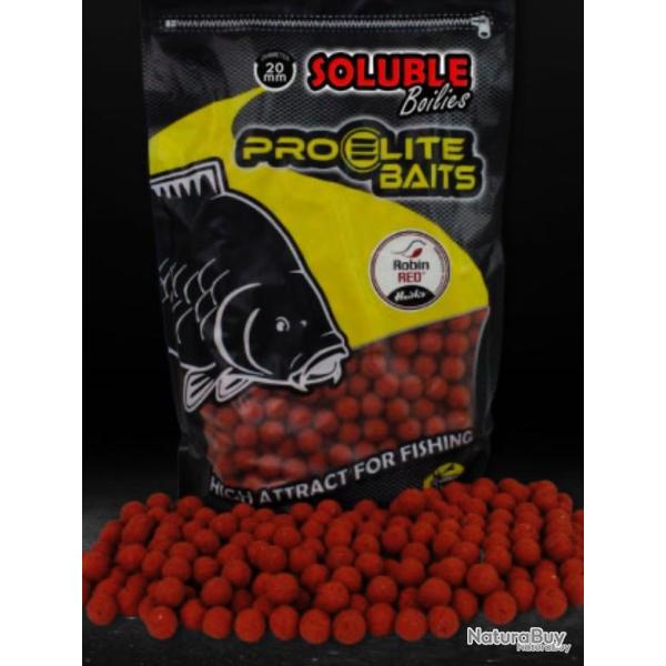 Bouillettes solubles pro elite baits Robin red 20mm/3,5kg