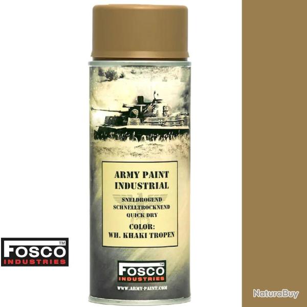 Bombe peinture militaire FOSCO WK Khaki Tropen - Spray a�rosol tactique 400ml