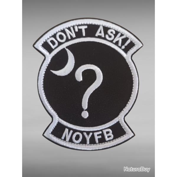 ECUSSON BLACK OPS 10/7 CM SCRATCH TACTICAL PATCH MORAL US AIR FORCE AREA 51