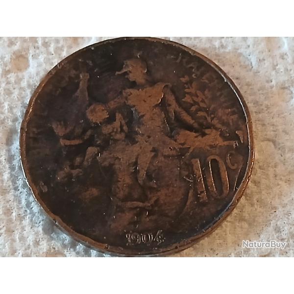 10 cts Dupuis 1904 et 1908