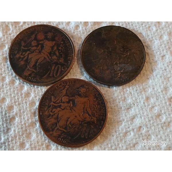 3X 10 cdt Dupuis 1916