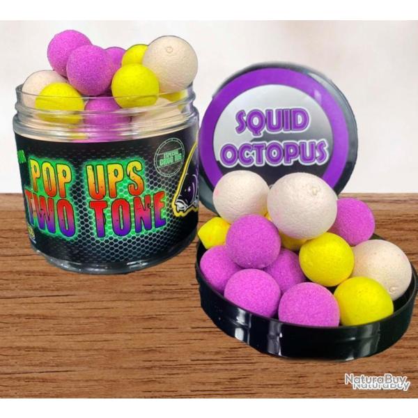 Bouillettes flottantes pop-ups pro elite baits 14-20mm squid octopus