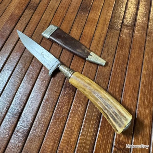 COUTEAU VINTAGE ARTISANALE TRADITIONNEL ALLEMAND NICKER PAR ANTON WINGEN A SOLINGEN DEBUT 1900 WW1