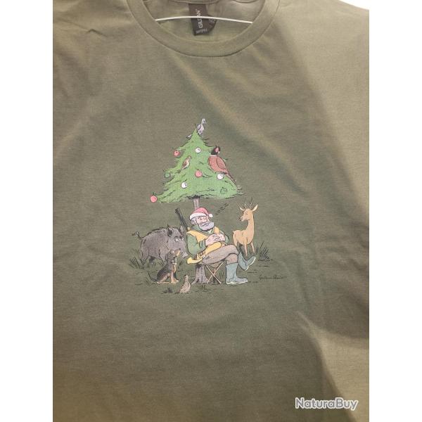 Tee Shirt Humoristique P�re No�l Chasseur LOVERGREEN