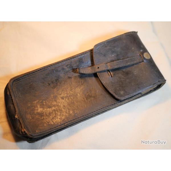 �tui long porte chargeurs MAT49 - �tui cuir noir - Vide �videmment