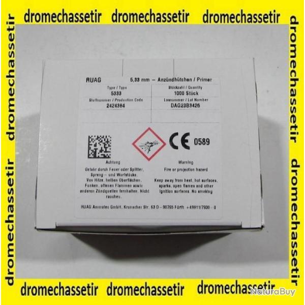 boite de 500 amorces RWS Large Rifle Magnum ref 5333