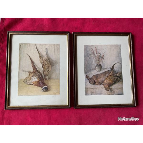Lot de deux petits tableaux nature morte, pas de prix de r�serve