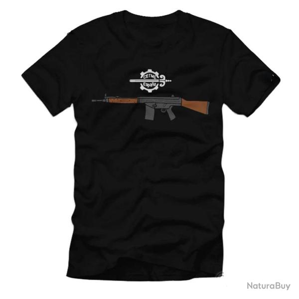 T shirt fusil G3 manches courtes coton
