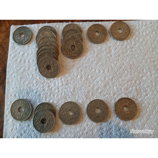 22 X 25 centimes 1917 � 1937