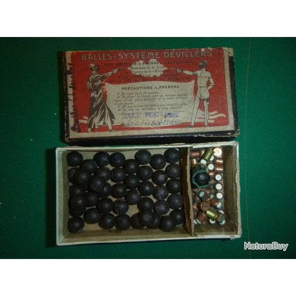 Rare boite de cartouches balles de cire pour pistolets d'assaut ( invent�es en 1897 ) -