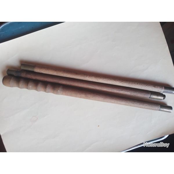 vielle baguette de nettoyage bois 3 pieces