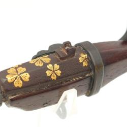 RARE NETSUKE TANEGASHIMA TEPPO MINIATURE TANJO TSUTSU - EDO (1615-1868) JAPON XIX&egrave; Collection Tr&egrave;s b