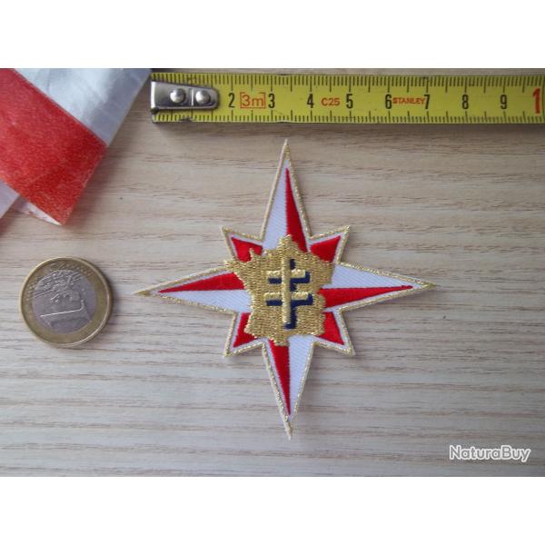 �cusson croix de Lorraine insigne tissu colection militaire