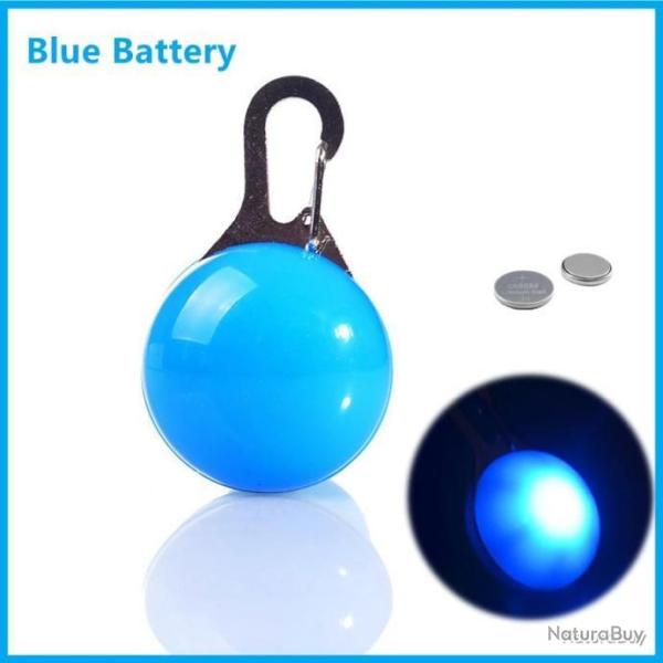 Pendentif � led pour chien - bleu - LIVRAISON GRATUITE