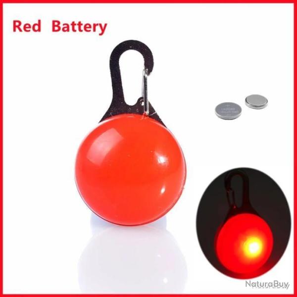 Pendentif � led pour chien - rouge - LIVRAISON GRATUITE