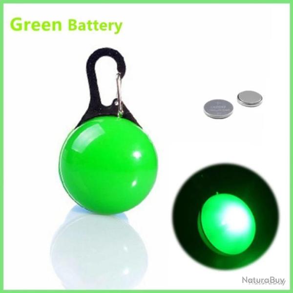 Pendentif � led pour chien - vert - LIVRAISON GRATUITE