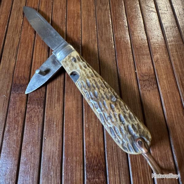 COUTEAU PLIANT H.G LONG & CO SHEFFIELD ANGLETERRE CIRCA 1890