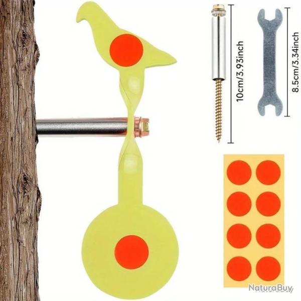 Cible de tir rotative 360� � double t�tes - jaune - LIVRAISON GRATUITE